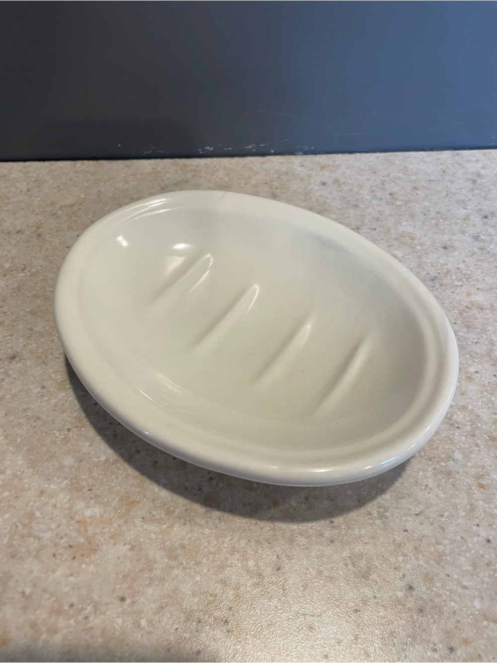 PORCELAIN BY DESIGN Made In New Orleans Soap Dish Cream Ceramic Farmhouse